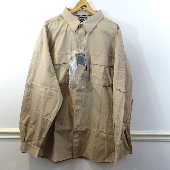 Magnum Long Sleeve Shirt Tactical Khaki Size 3XL NEW Stealth Spec - Picture 1 of 6